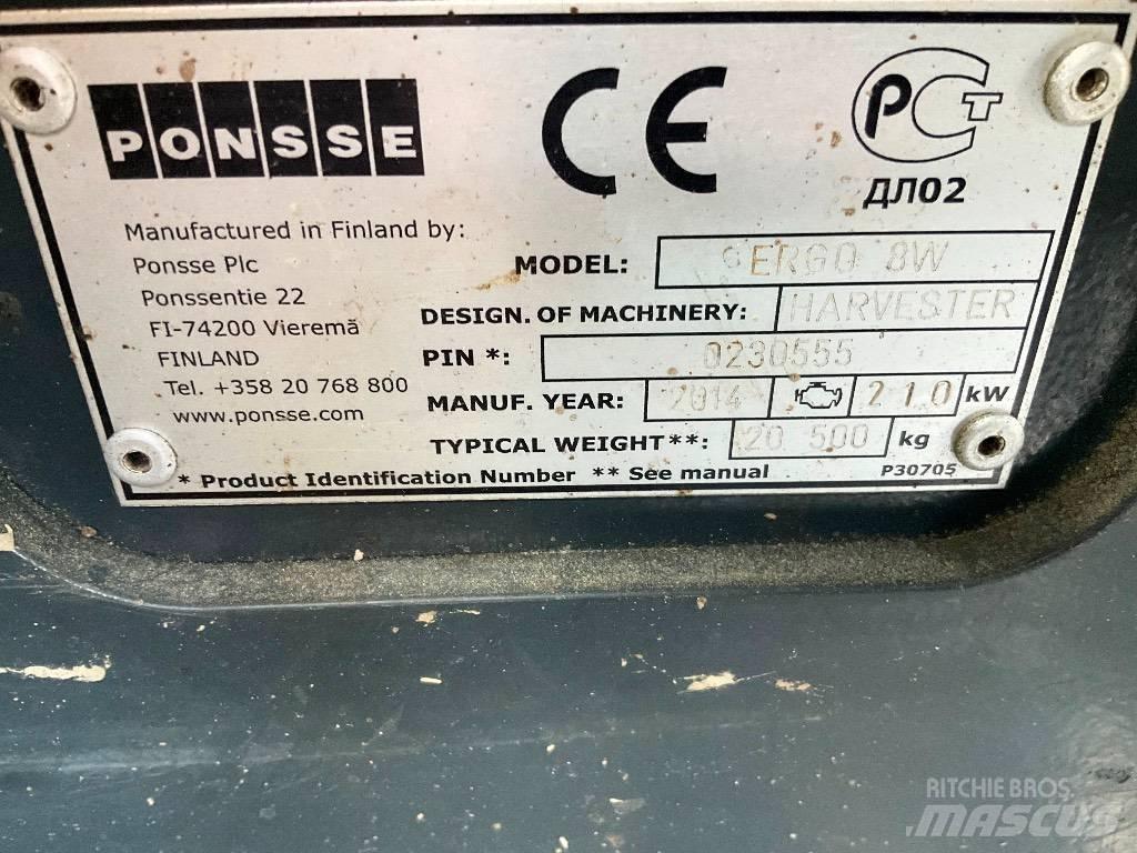 Ponsse Ergo 8W Processadores florestais