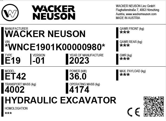 Wacker Neuson ET42 Escavadoras de rastos