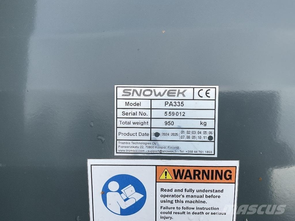 Snowek PA335 Lâminas de neve e arados