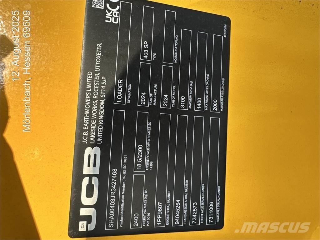 JCB 403 Pás carregadoras de rodas
