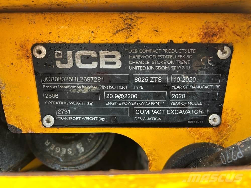 JCB 8025 Mini Escavadoras <7t
