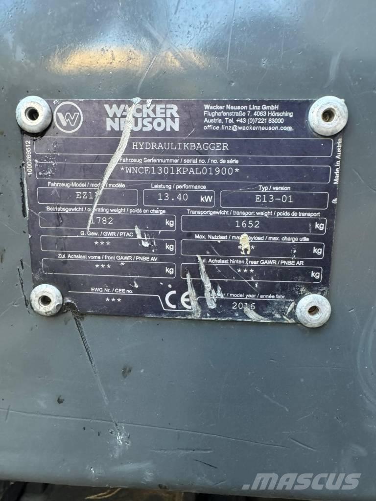 Wacker Neuson EZ 17 Mini Escavadoras <7t