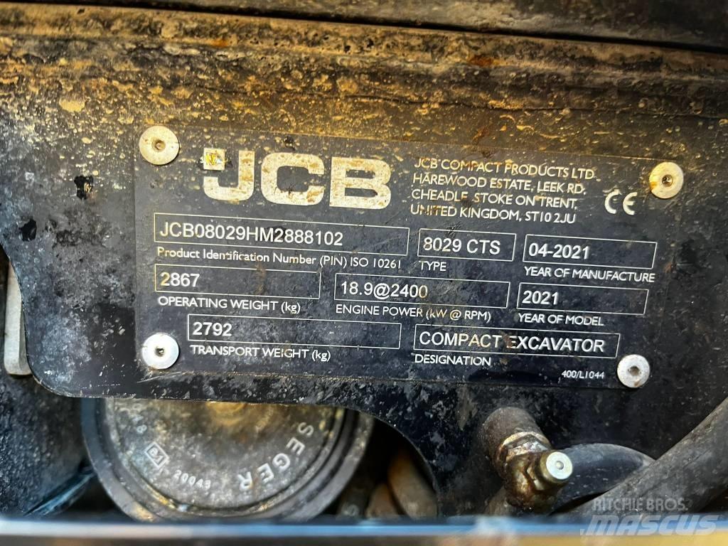 JCB 8029 CTS Mini Escavadoras <7t
