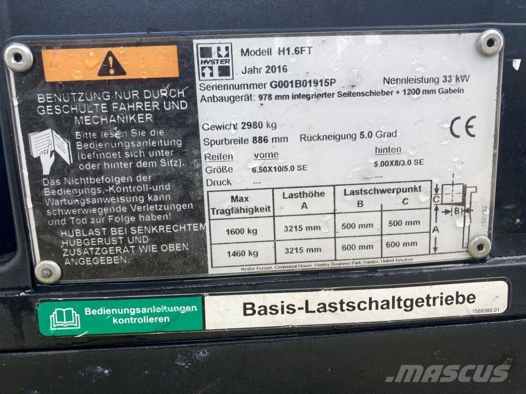 Hyster H 1.6 FT Empilhadores a gás