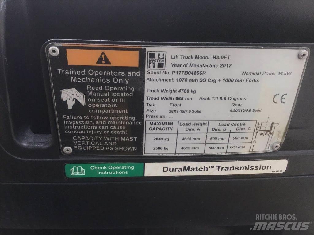 Hyster H 3.0 FT Empilhadores a gás