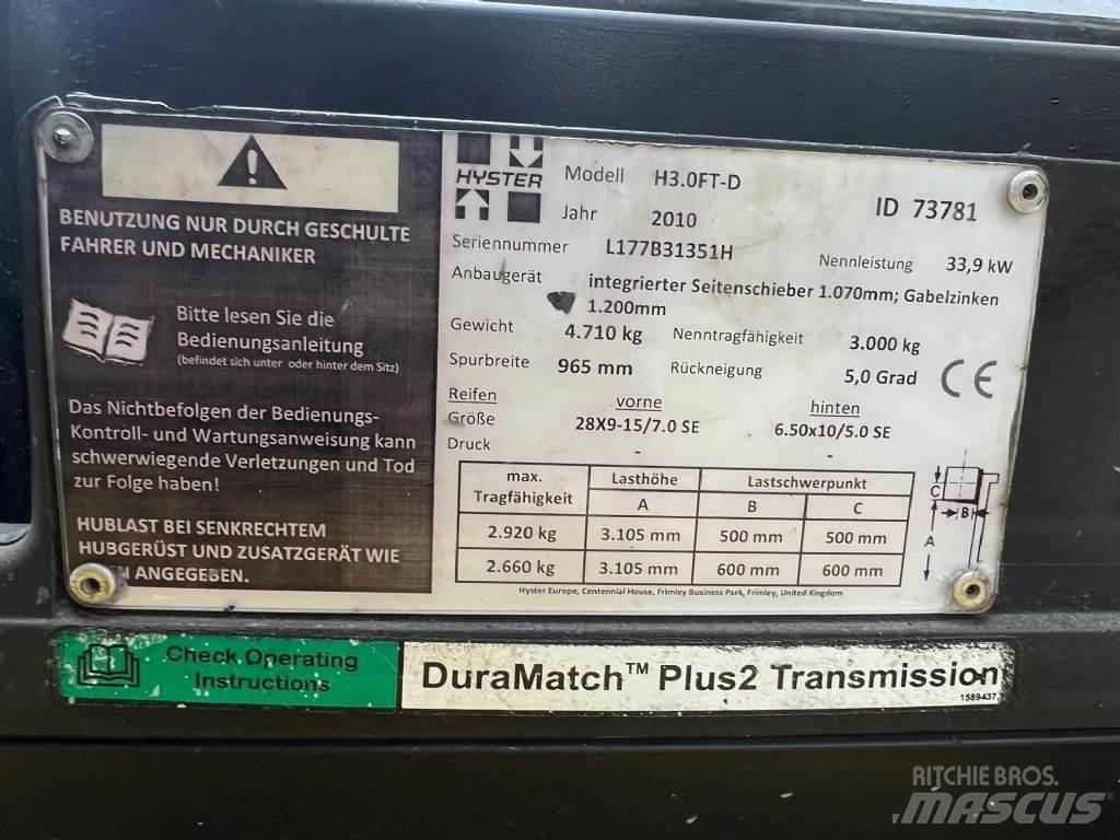 Hyster H 3.0 FT Empilhadores Diesel