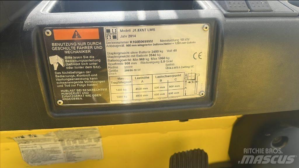 Hyster J 1.8 XNT Empilhadores eléctricos