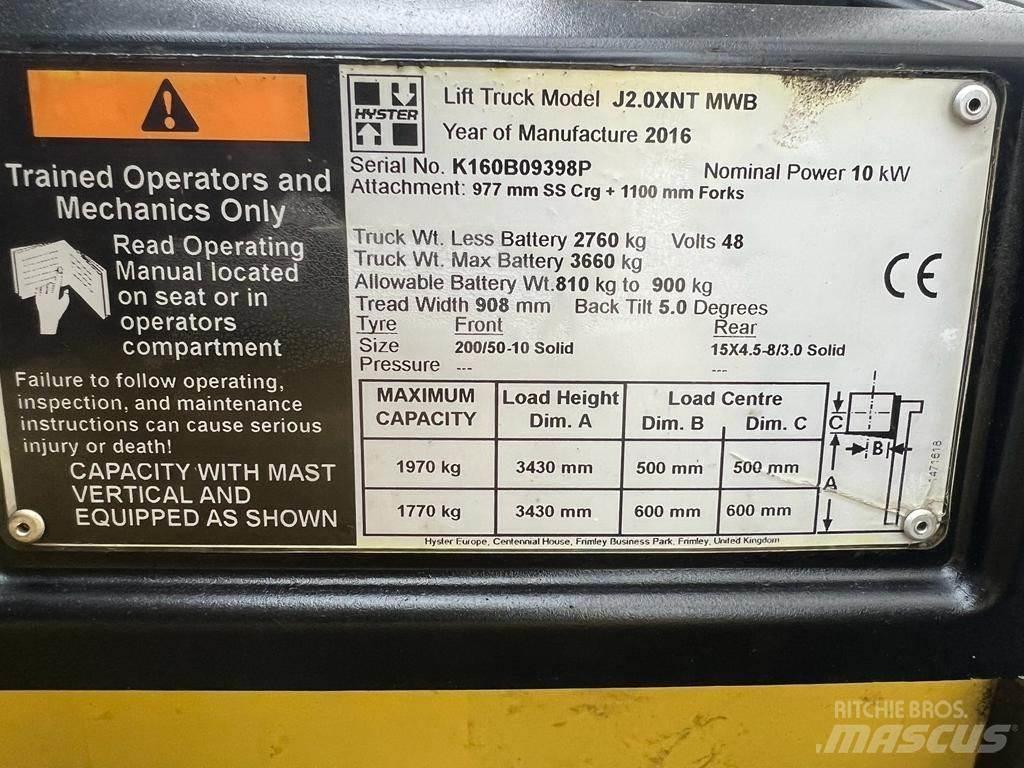 Hyster J 2.0 XNT Empilhadores eléctricos