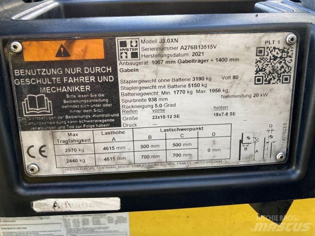 Hyster J 3.0 XN Empilhadores eléctricos