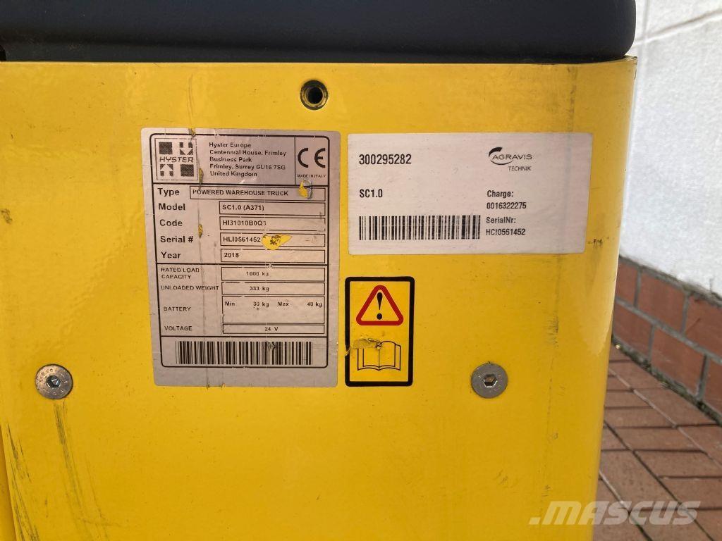 Hyster SC 1.0 Empilhador para operador externo