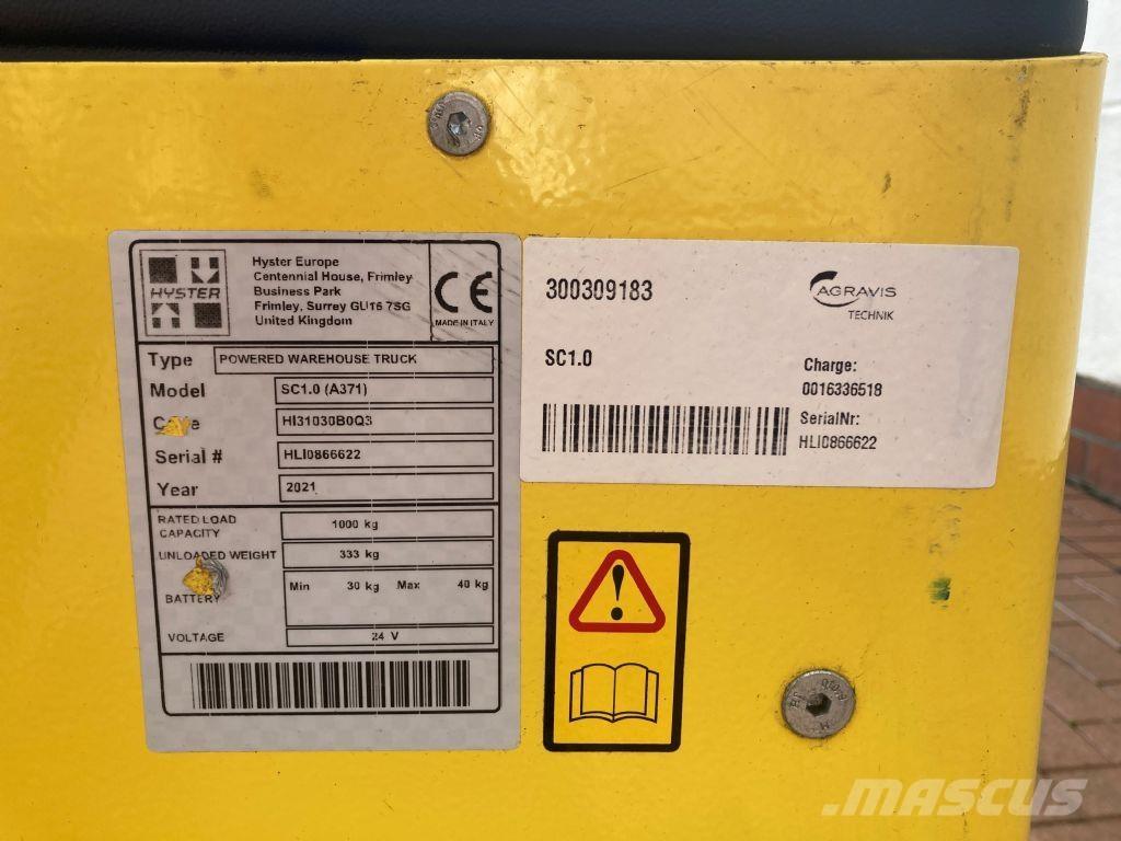 Hyster SC 1.0 Empilhador para operador externo