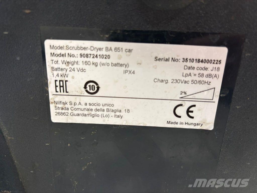 Nilfisk BA 651 Varredoras