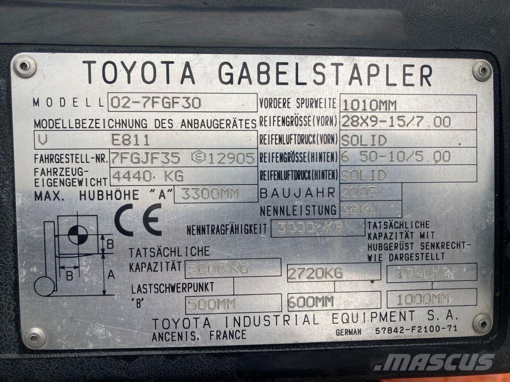 Toyota 02-7FGF30 Empilhadores a gás