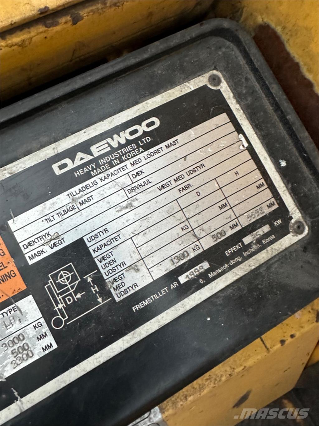 Daewoo G30E Empilhadores a gás
