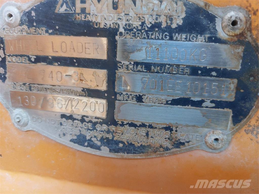 Hyundai HL740-3 Pás carregadoras de rodas