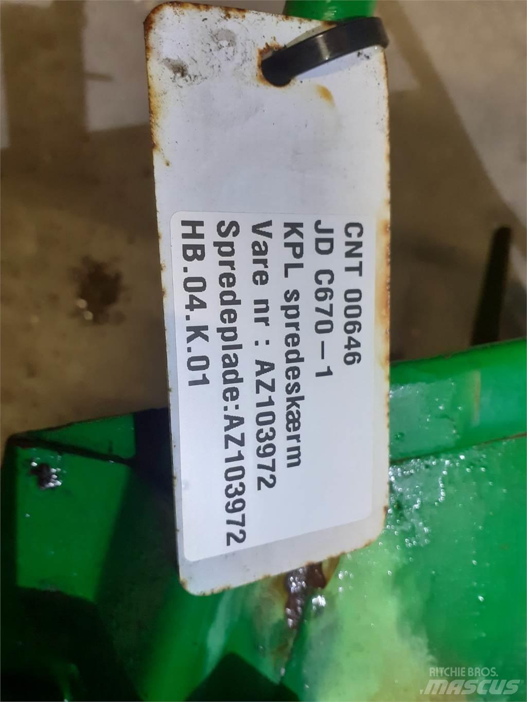 John Deere C670 Acessórios de ceifeiras debulhadoras