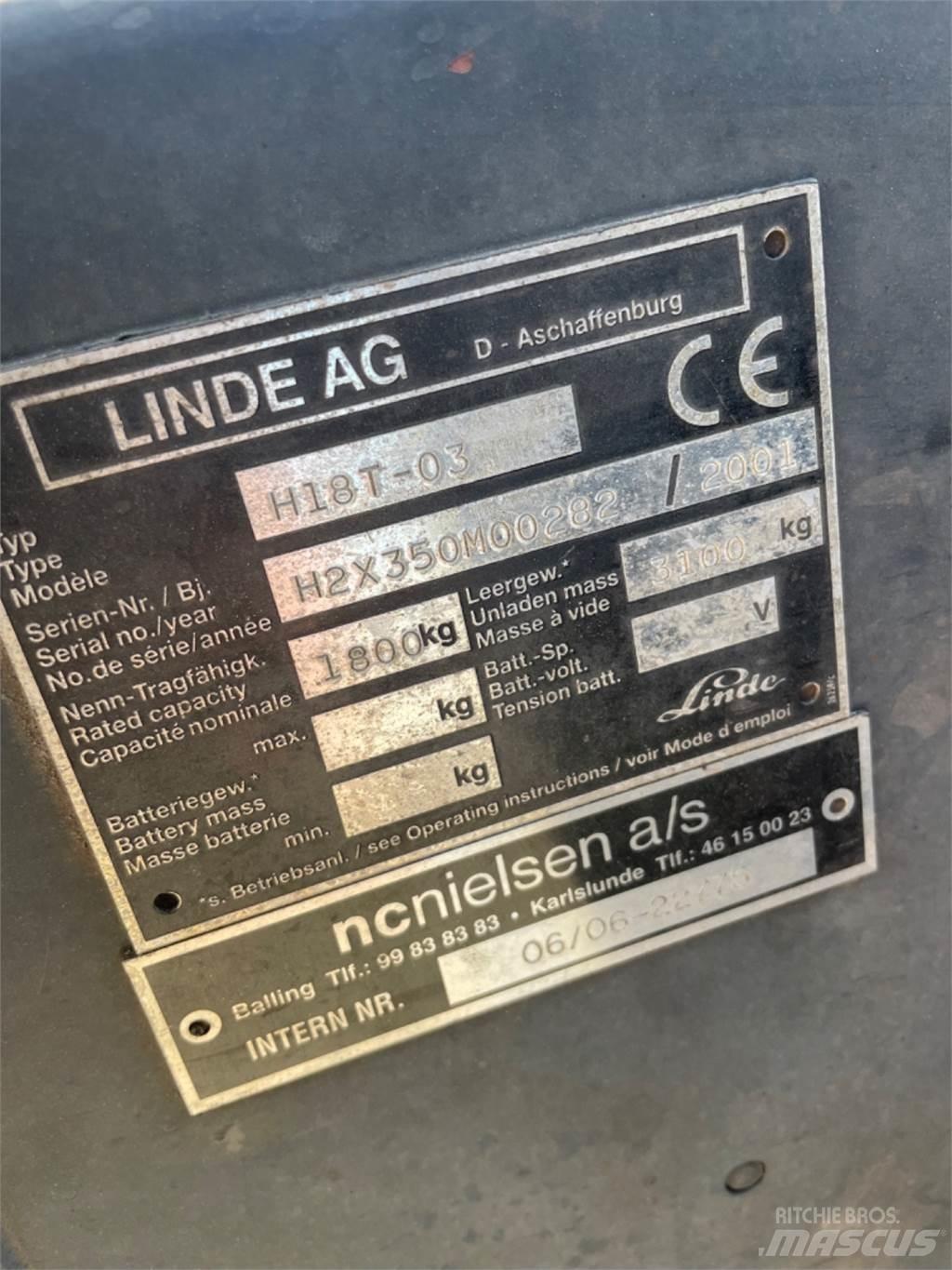 Linde H18T Empilhadores a gás