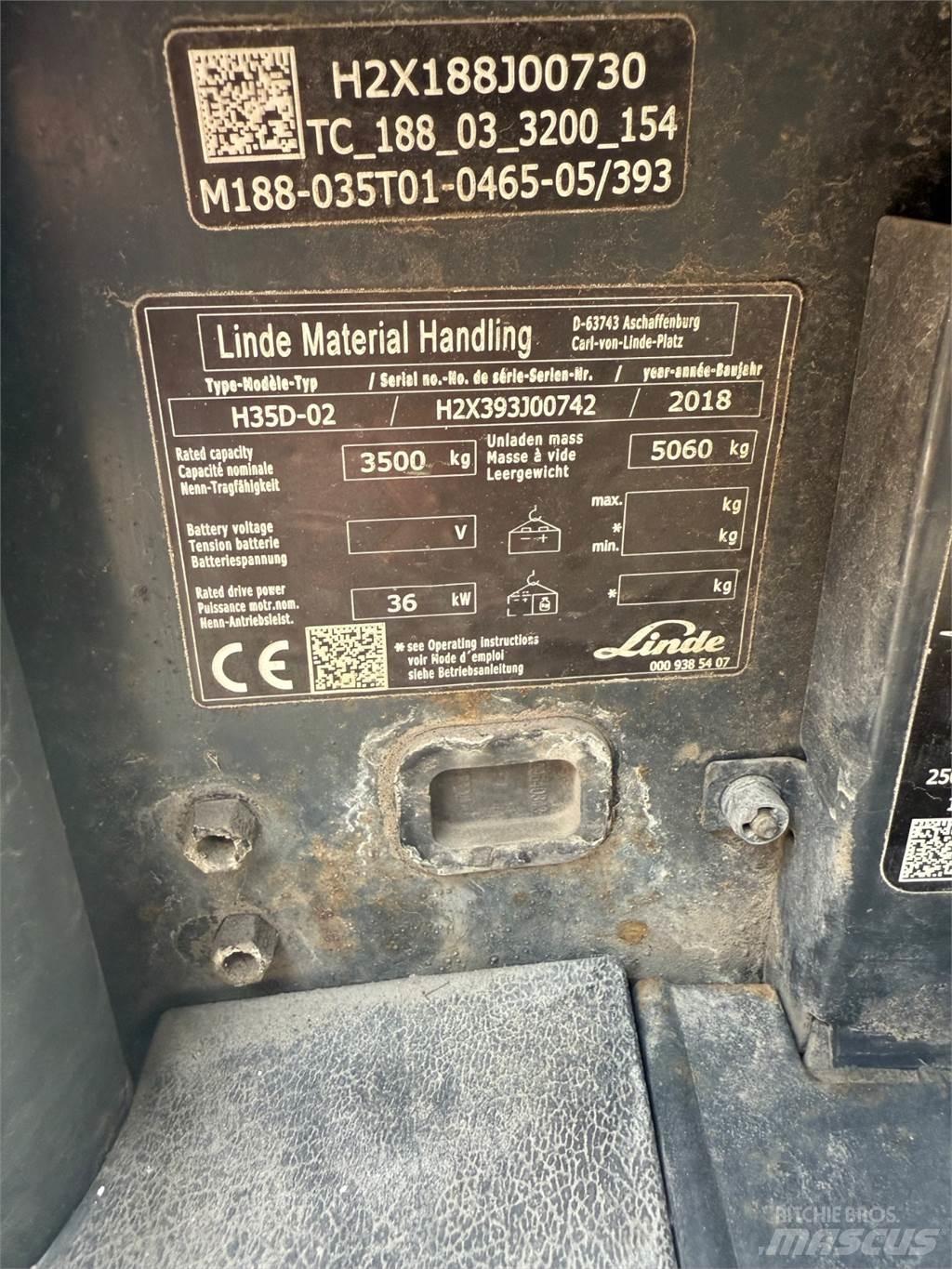 Linde H35D Empilhadores Diesel
