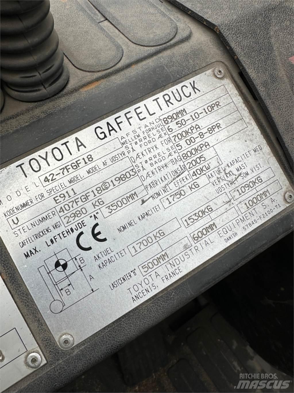 Toyota FG18 Empilhadores a gás