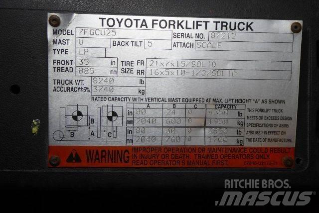 Toyota 7FGCU25 Empilhadores - Outros