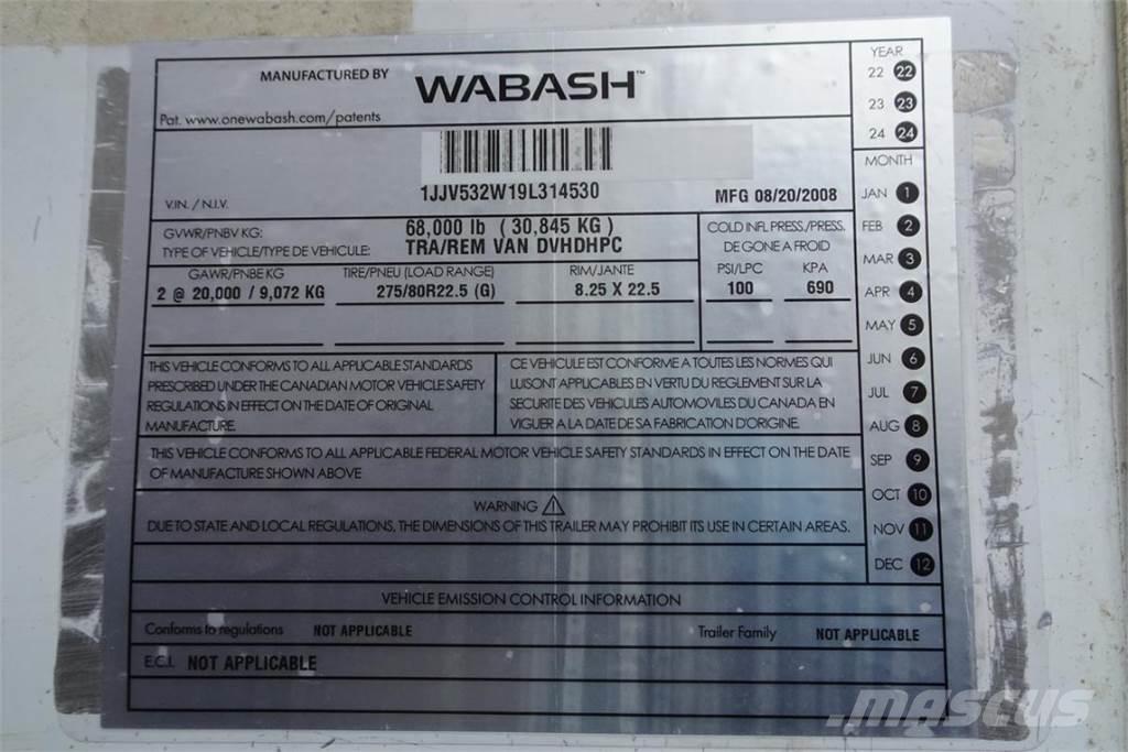 Wabash DVHDHPC Reboques de caixa fechada