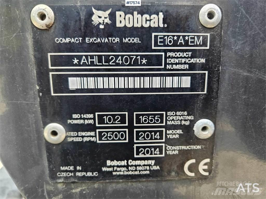 Bobcat E16 Mini Escavadoras <7t