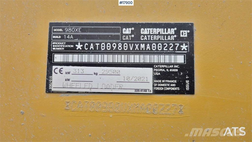 CAT 980 XE Pás carregadoras de rodas