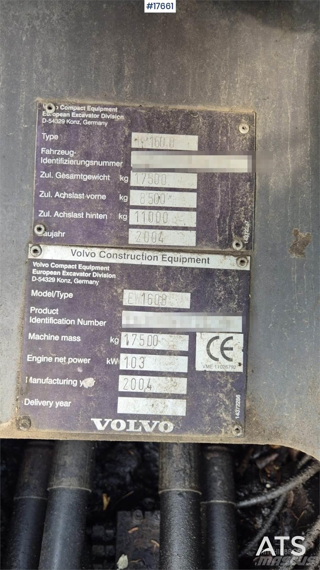 Volvo EW 160B Escavadoras de rodas
