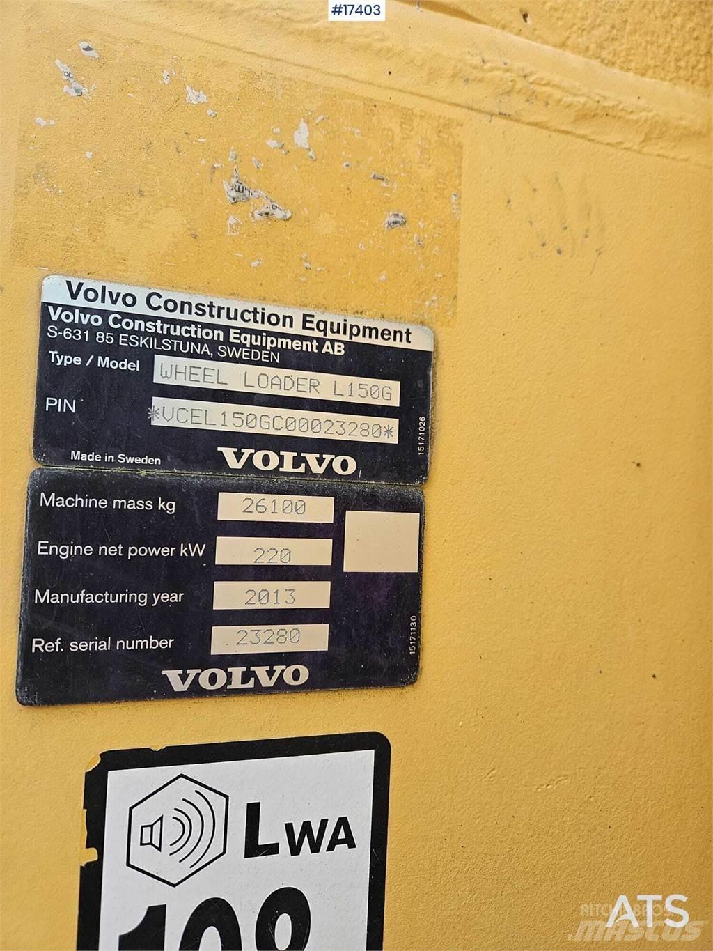 Volvo L150G Pás carregadoras de rodas