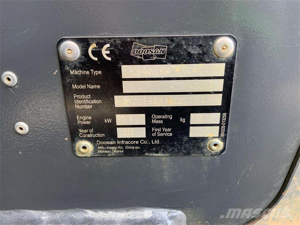 Doosan DX140 LCR Escavadoras de rastos