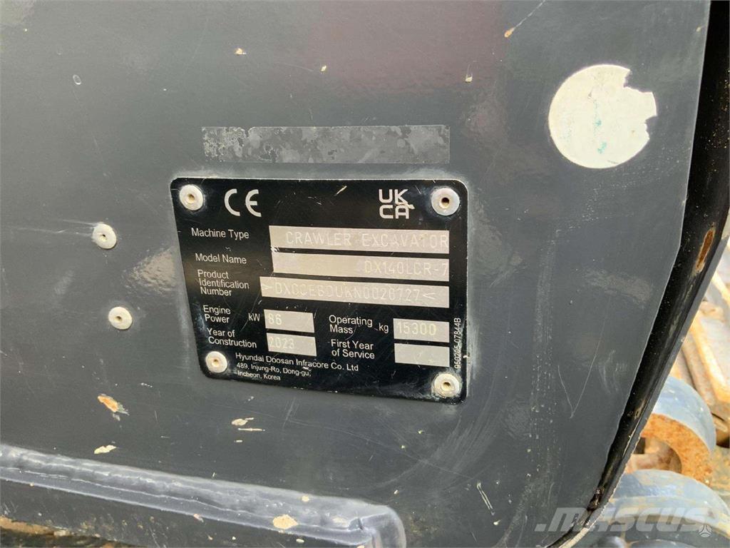 Doosan DX140 LCR Escavadoras de rastos