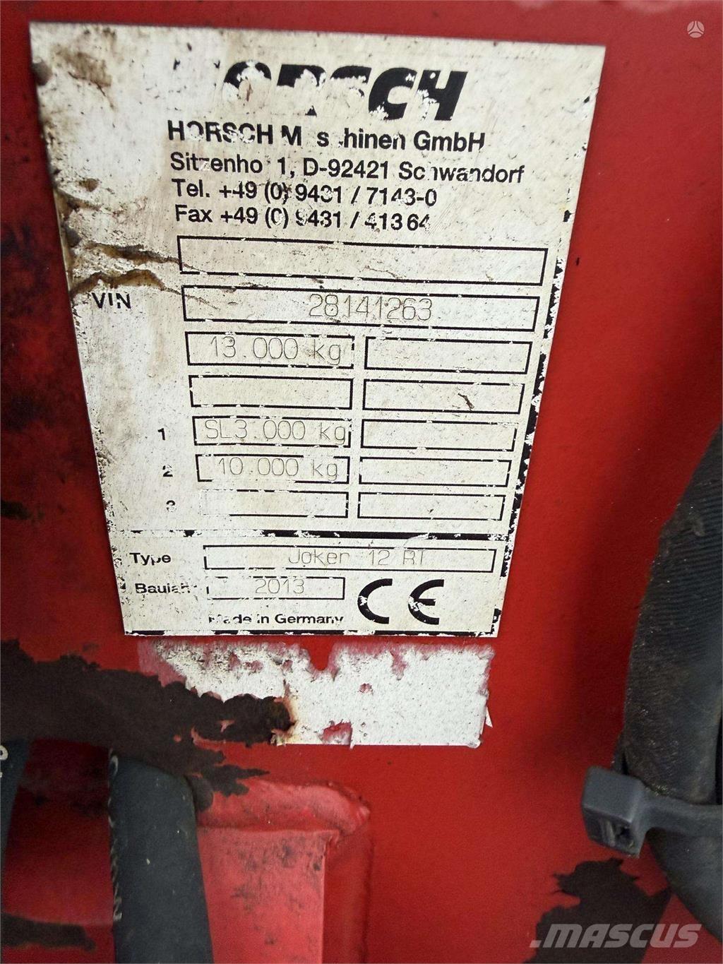 Horsch Joker 12RT Grades