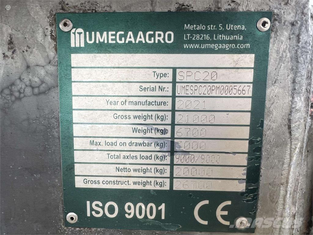 Umega SPC 20 Outros reboques agricolas