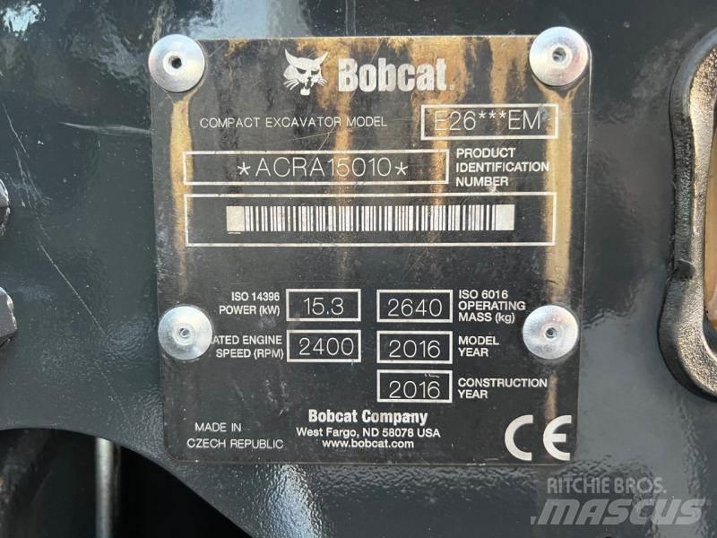 Bobcat E 26 Mini Escavadoras <7t