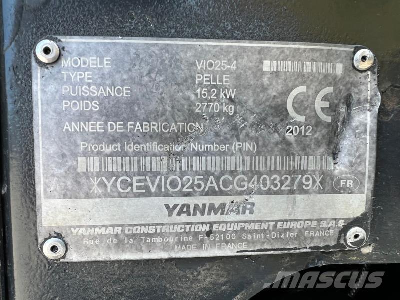 Yanmar ViO25 Mini Escavadoras <7t