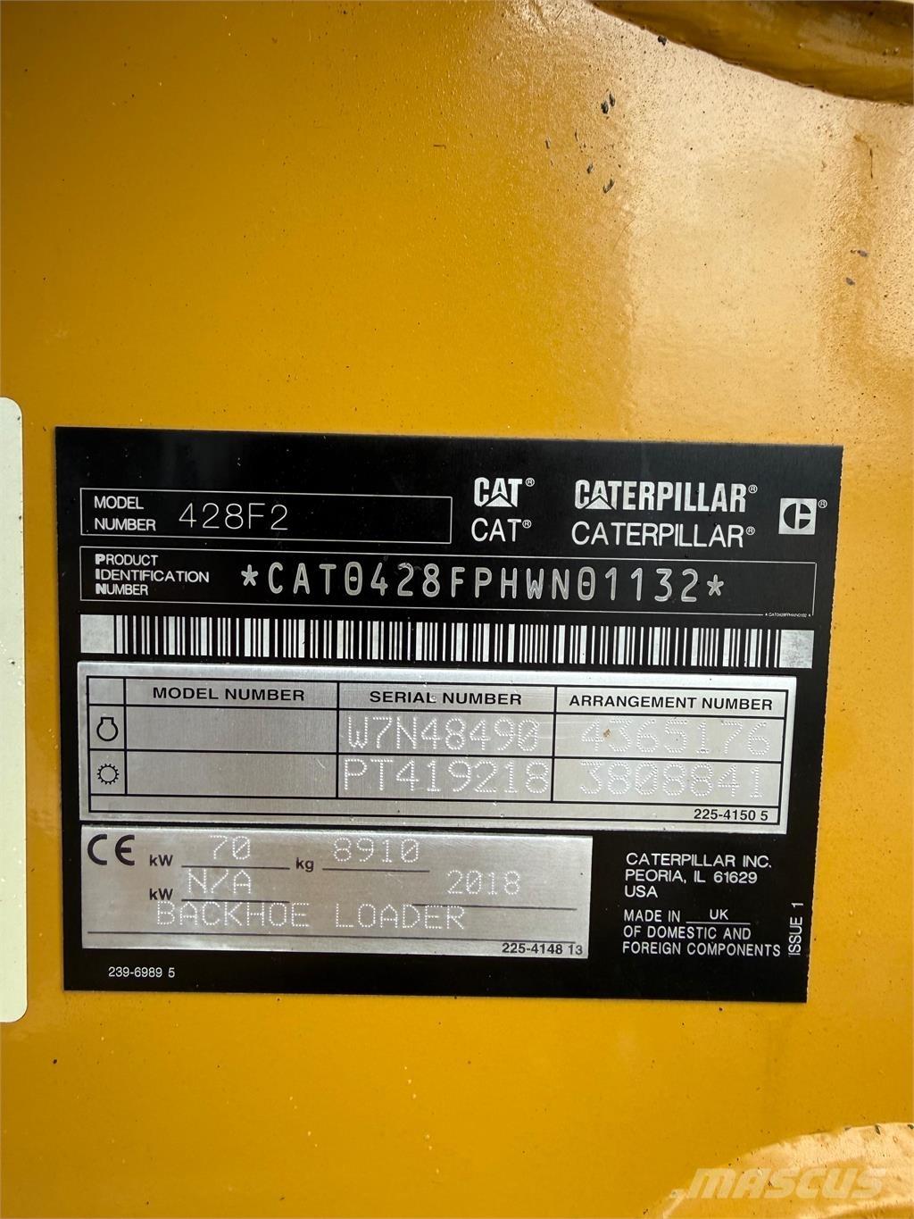 CAT 428F2 Retroescavadoras
