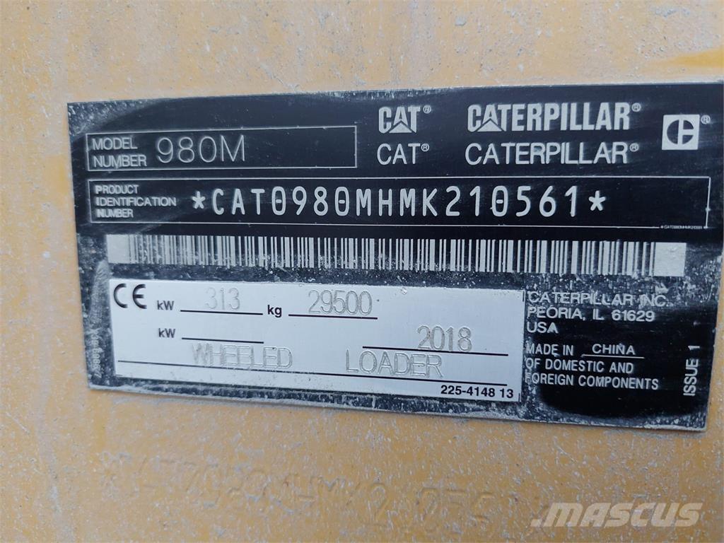 CAT 980M Pás carregadoras de rodas