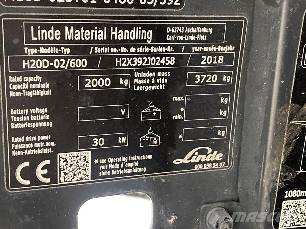 Linde H20D-02/600 Empilhadores Diesel