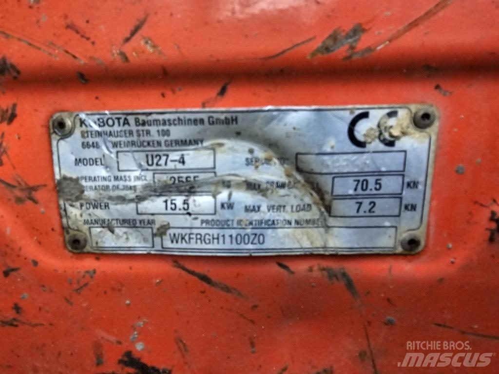 Kubota U 27-4 Mini Escavadoras <7t
