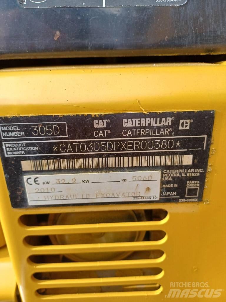 CAT 305 Mini Escavadoras <7t