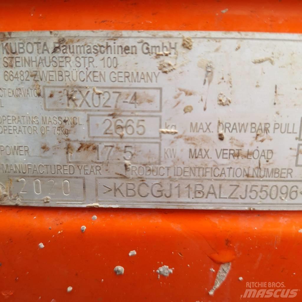 Kubota KX 027-4 Mini Escavadoras <7t