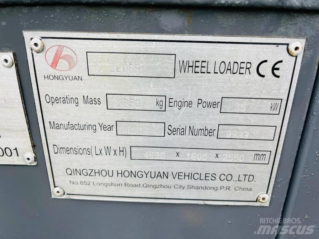 Hongyuan ZL08F Pás carregadoras de rodas