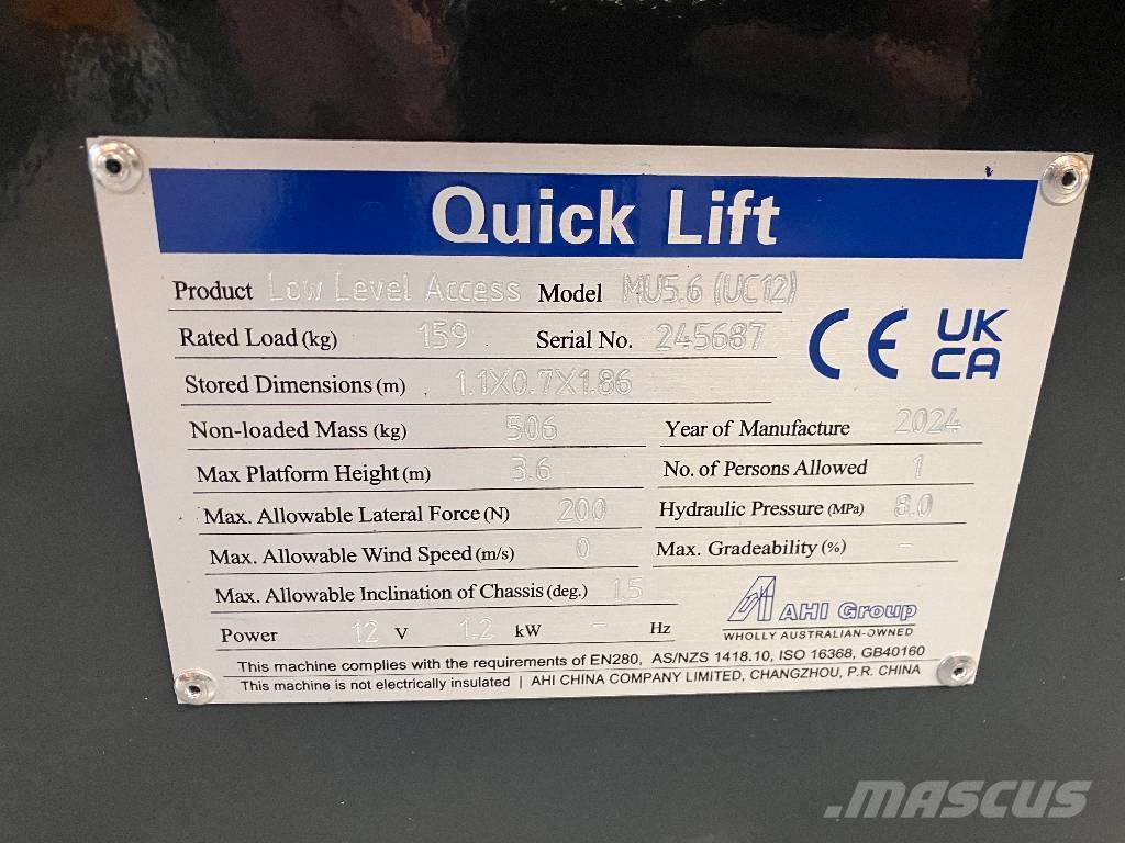 HAULOTTE MOVE UP 5.6 Plataformas de Mastro Vertical