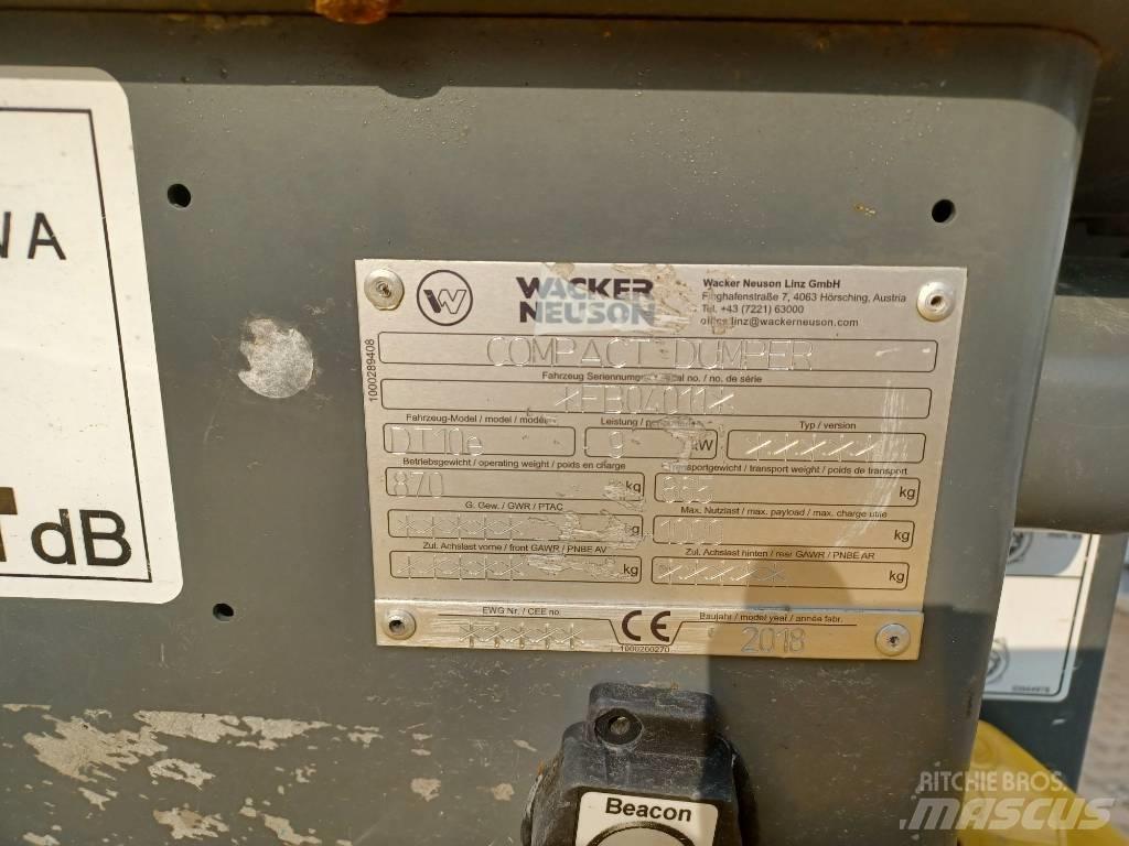 Wacker Neuson DT10e Dumpers de lagartas