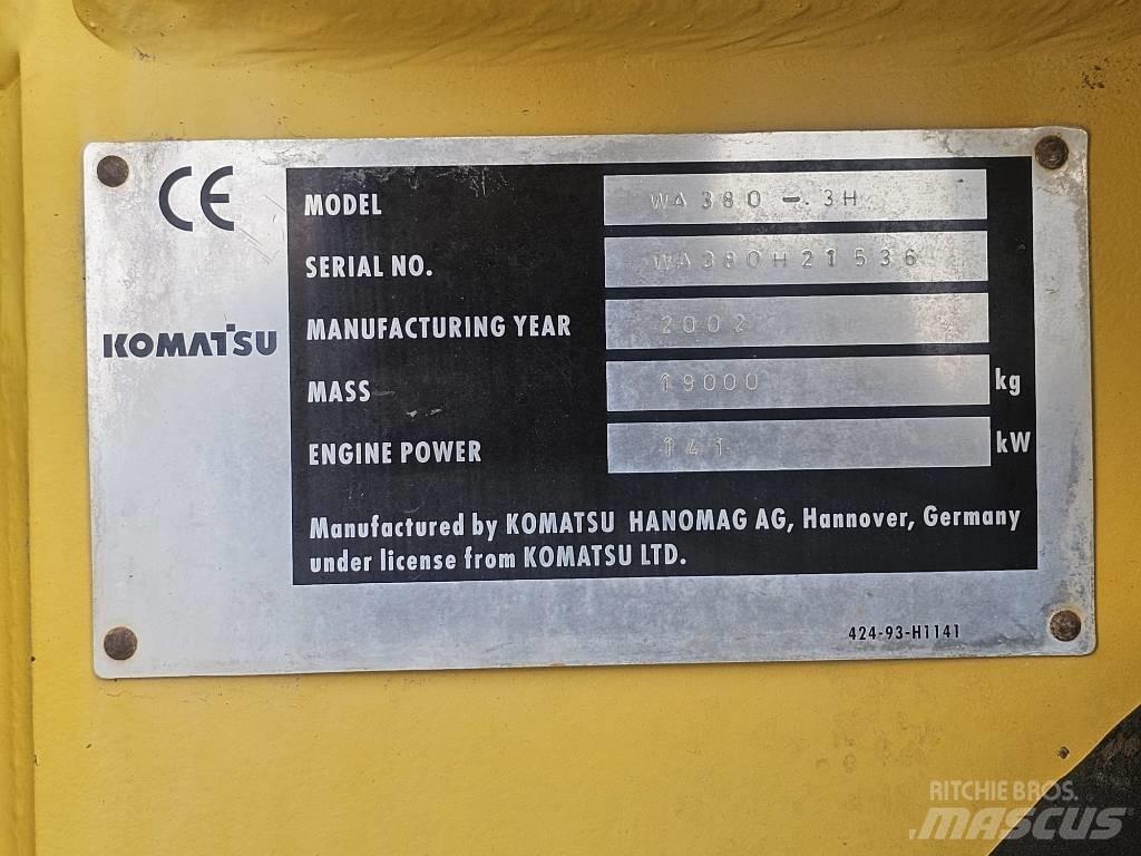 Komatsu WA 380-3H Pás carregadoras de rodas