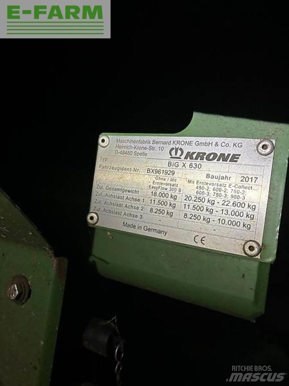 Krone big x 630 Forrageiras auto-propulsionadas