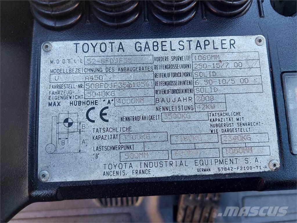 Toyota 52 8FDJF35 Empilhadores Diesel