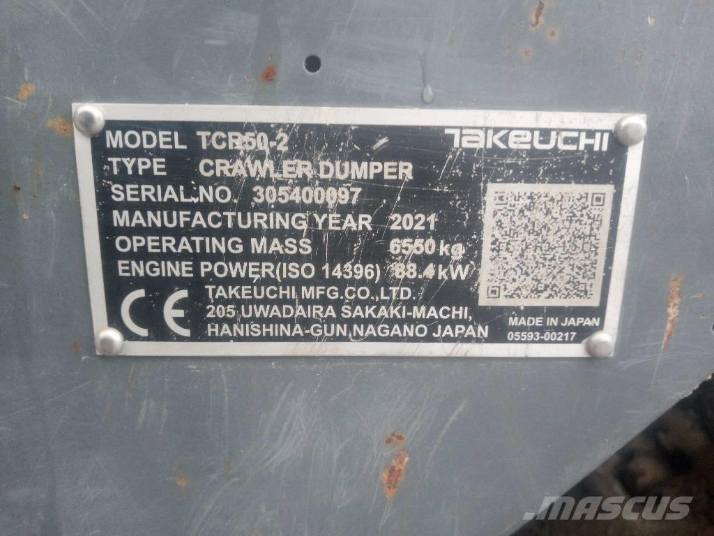 Takeuchi TCR 50-2 Dumpers de lagartas