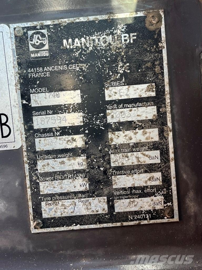 Manitou 1740 Manipuladores telescópicos