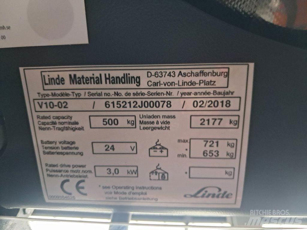 Linde V10-02 Preparadoras de encomendas de baixa elevação